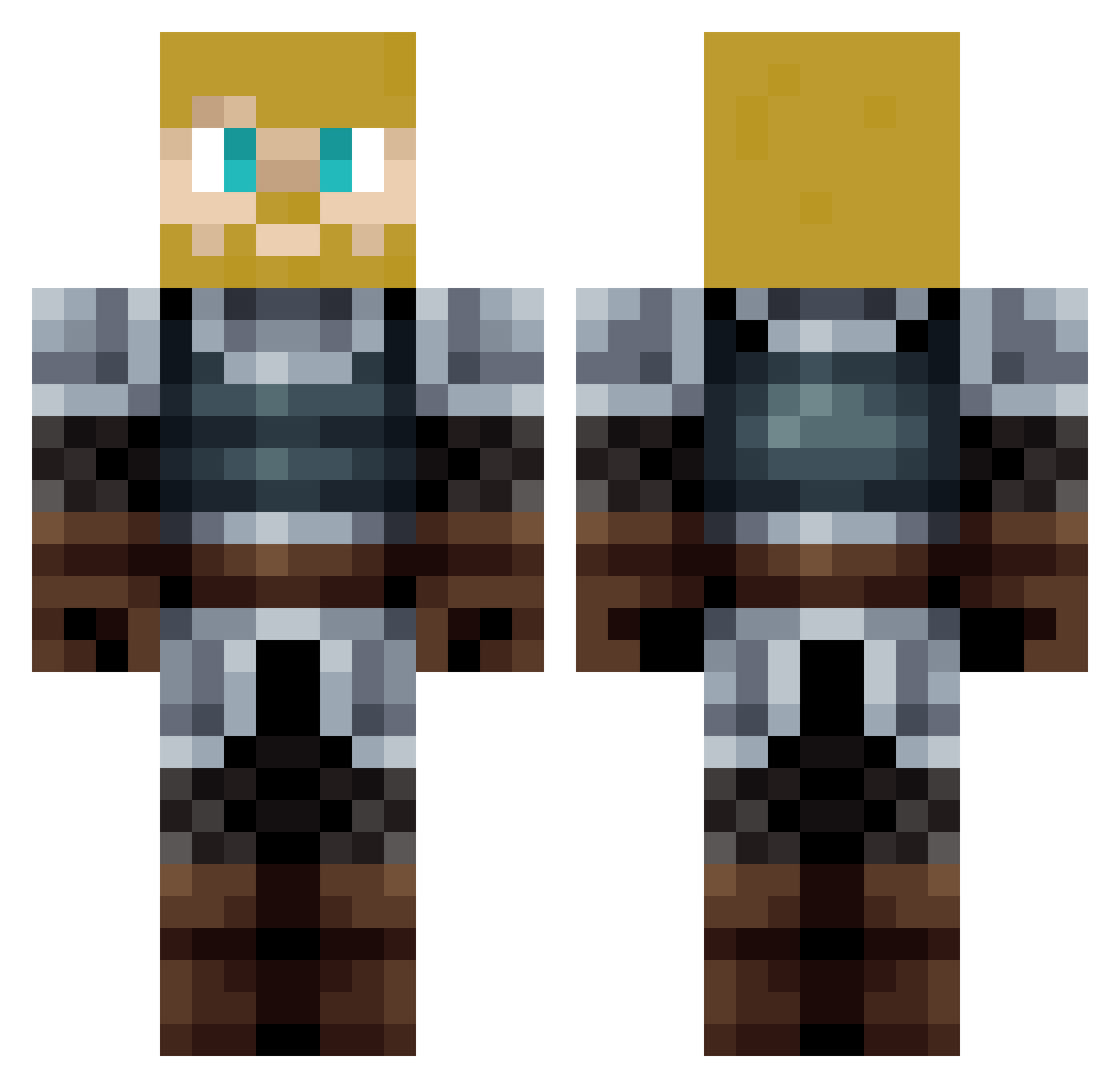 LE_LOUP_ Minecraft skin, front and back view