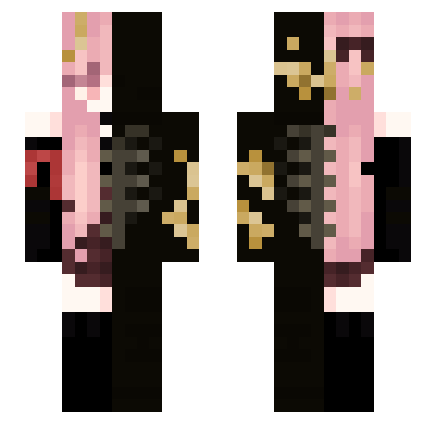 ignDialis Minecraft skin, front and back view