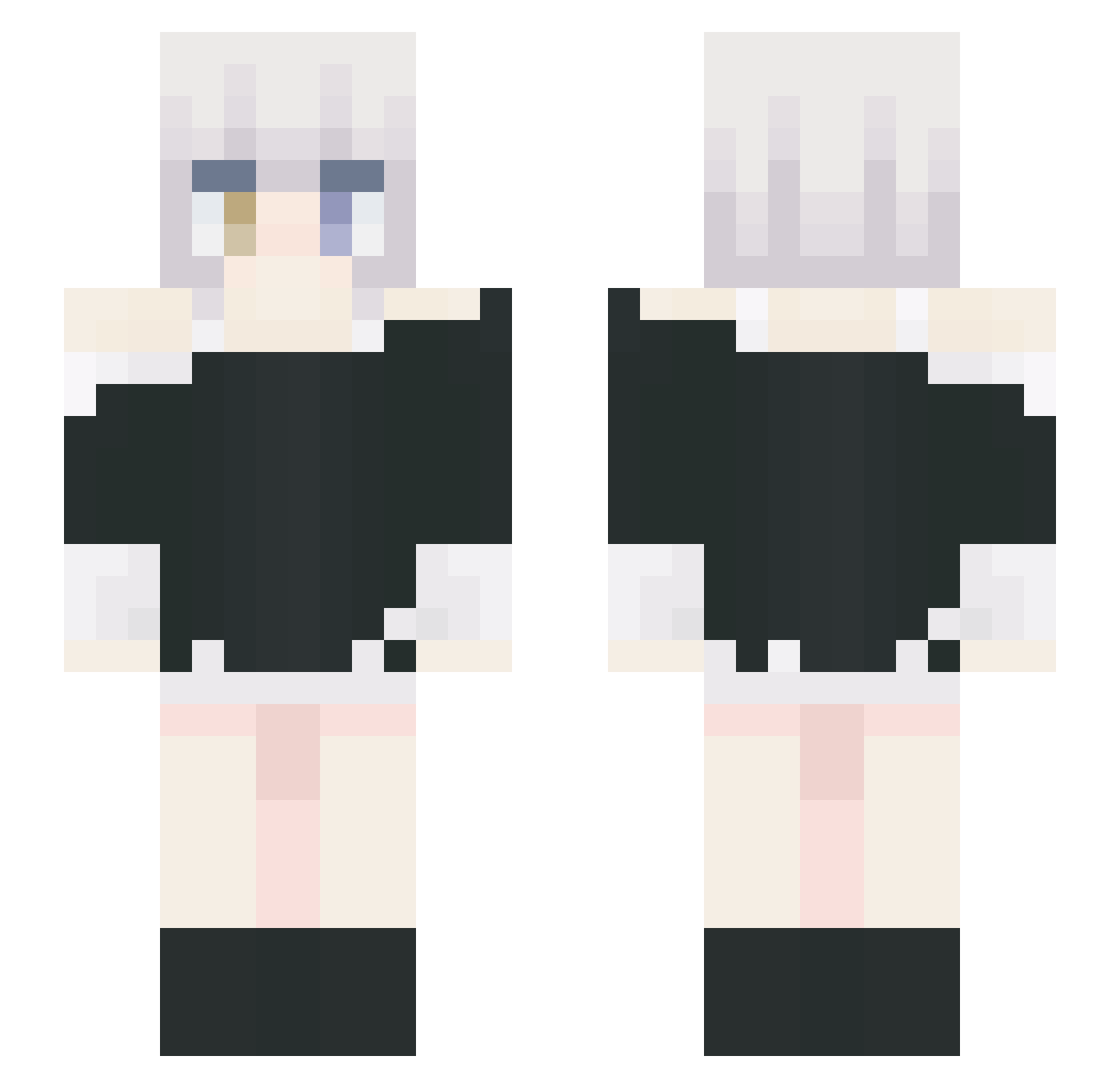 Kanaxi12 Minecraft skin, front and back view