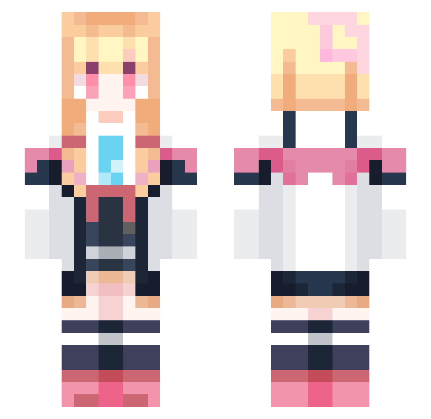 Pasasak Minecraft skin, front and back view