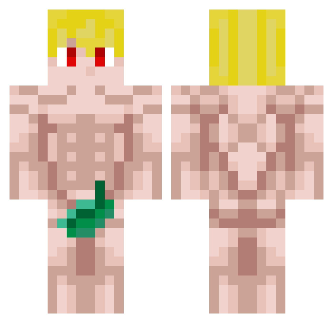 IabdaI Minecraft skin, front and back view
