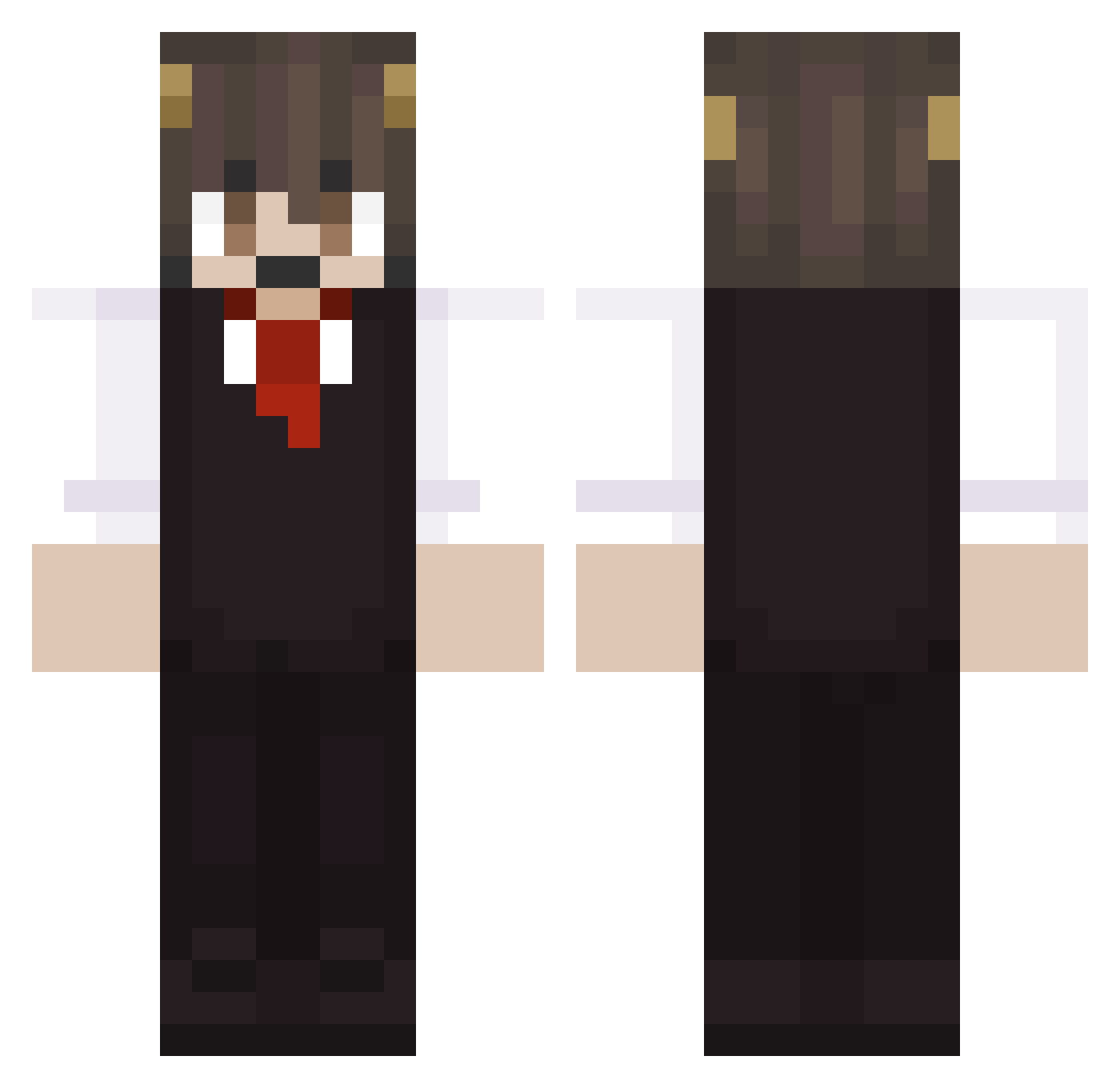 Copper8ball Minecraft skin, front and back view