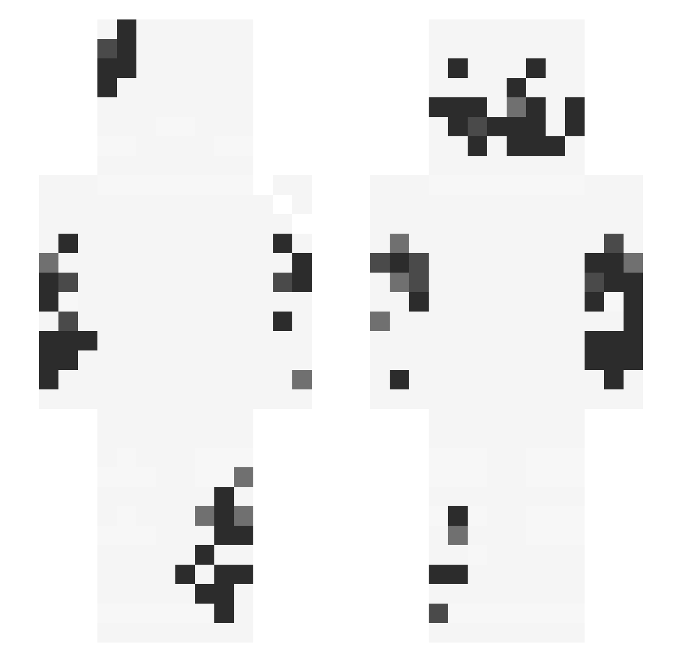 Antonix0 Minecraft skin, front and back view