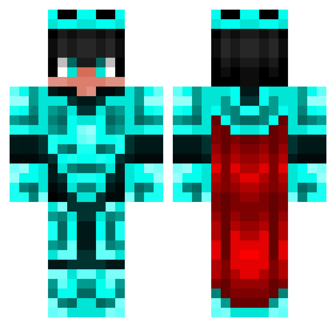 Dani1246 Minecraft skin, front and back view
