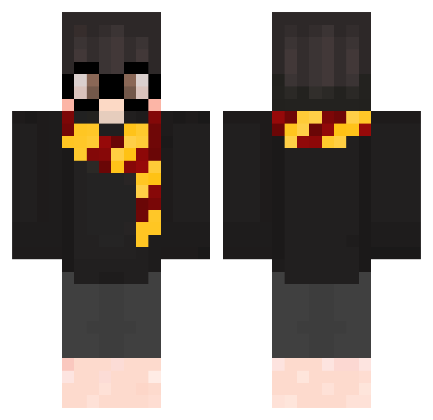 Instag Minecraft skin, front and back view