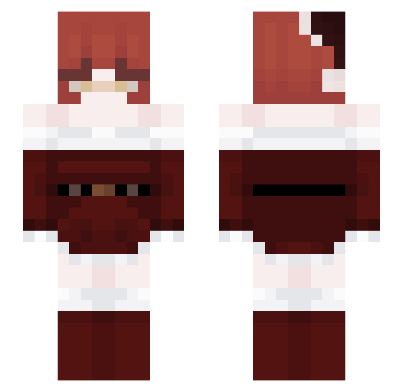 pwma Minecraft skin, front and back view