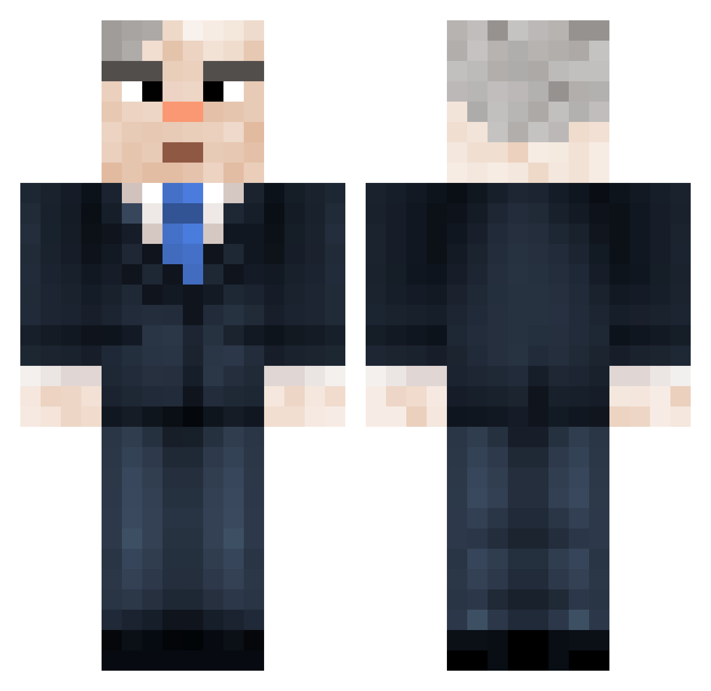Greenchocolates Minecraft skin, front and back view