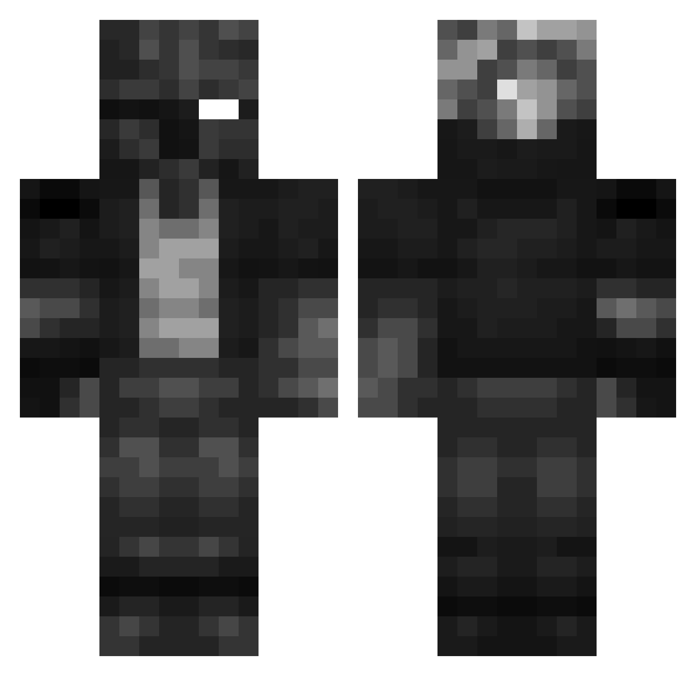 angelxper Minecraft skin, front and back view