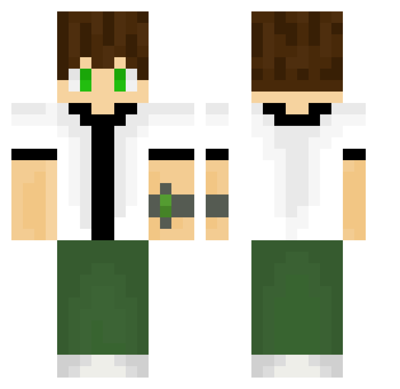 SamuX2018 Minecraft skin, front and back view
