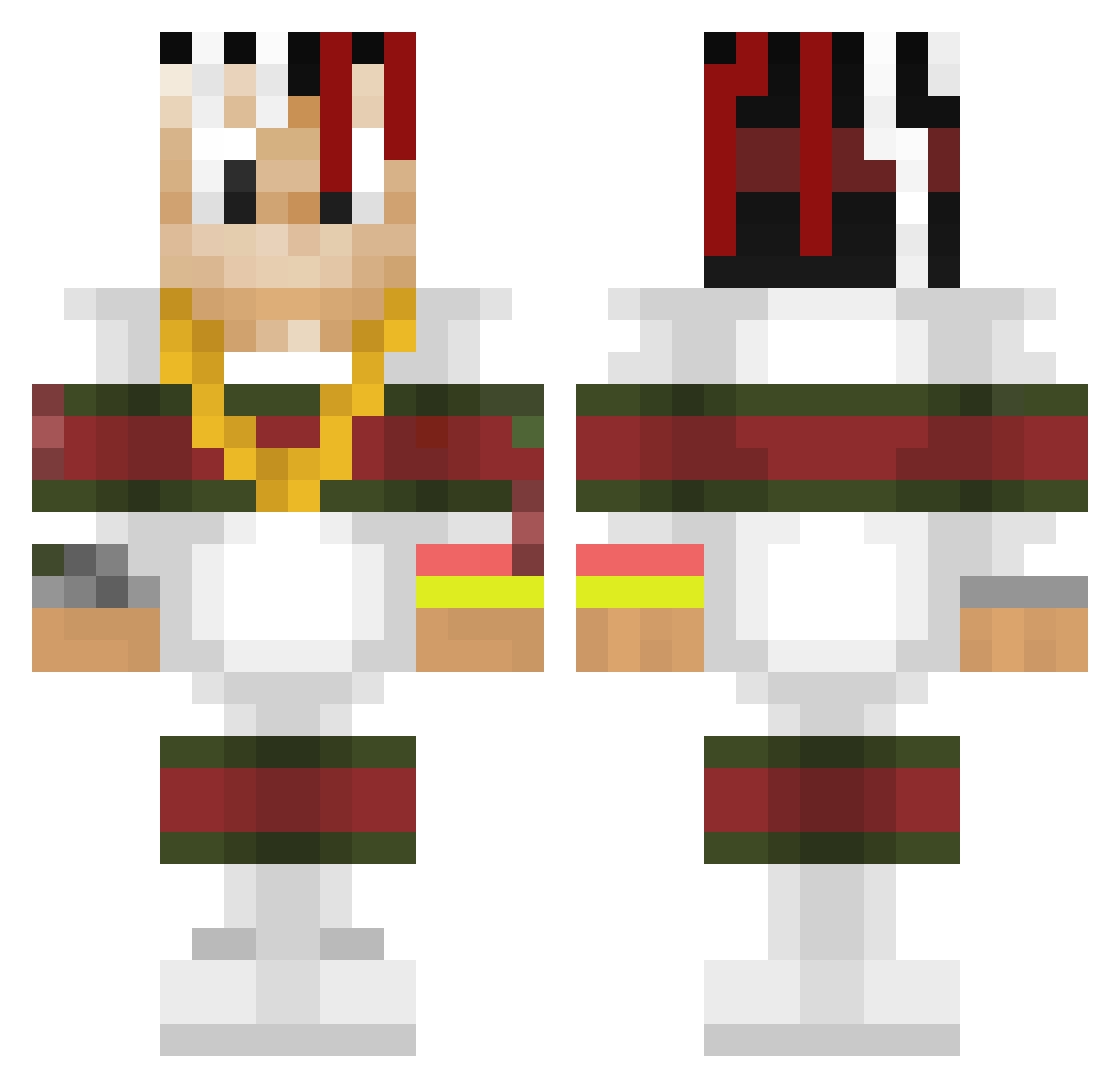 Cirl Minecraft skin, front and back view