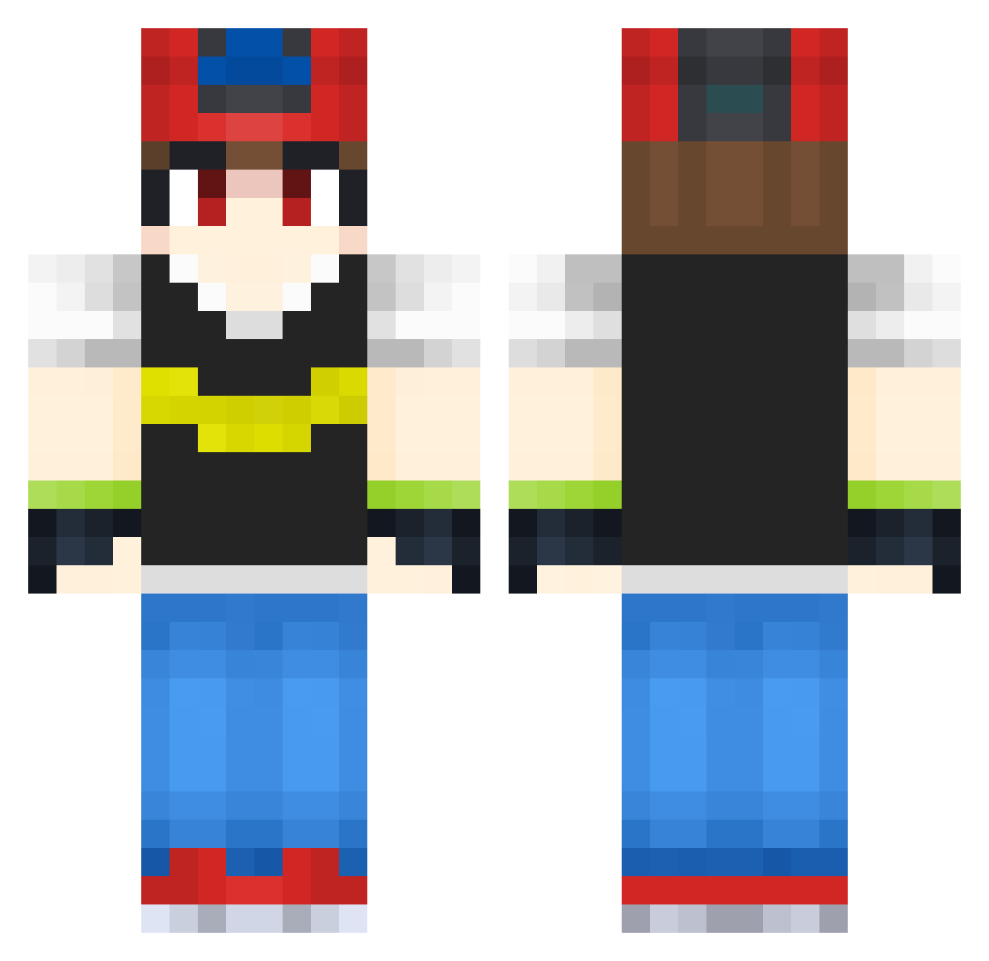 jun5__ Minecraft skin, front and back view