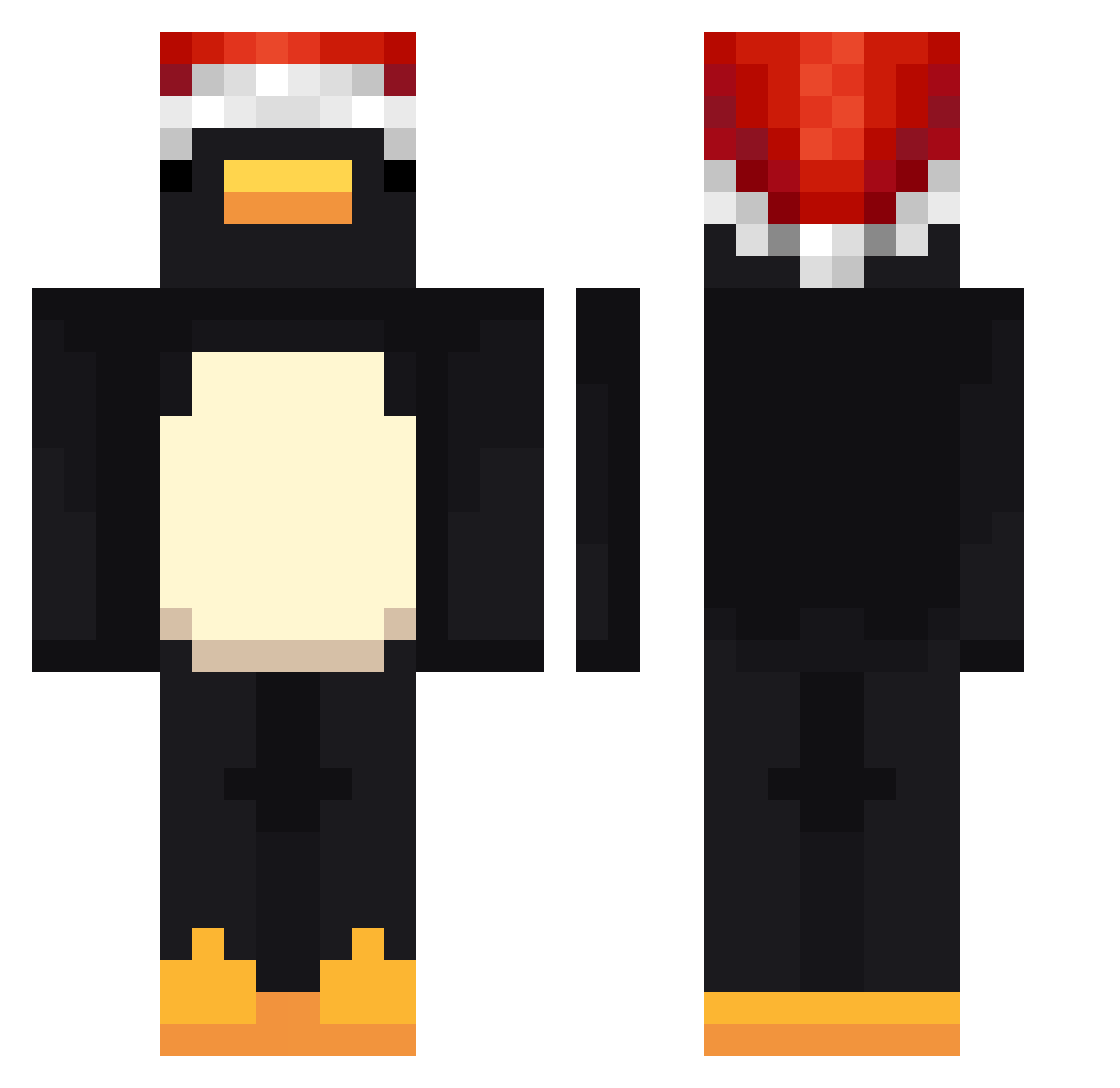 AngeGon Minecraft skin, front and back view
