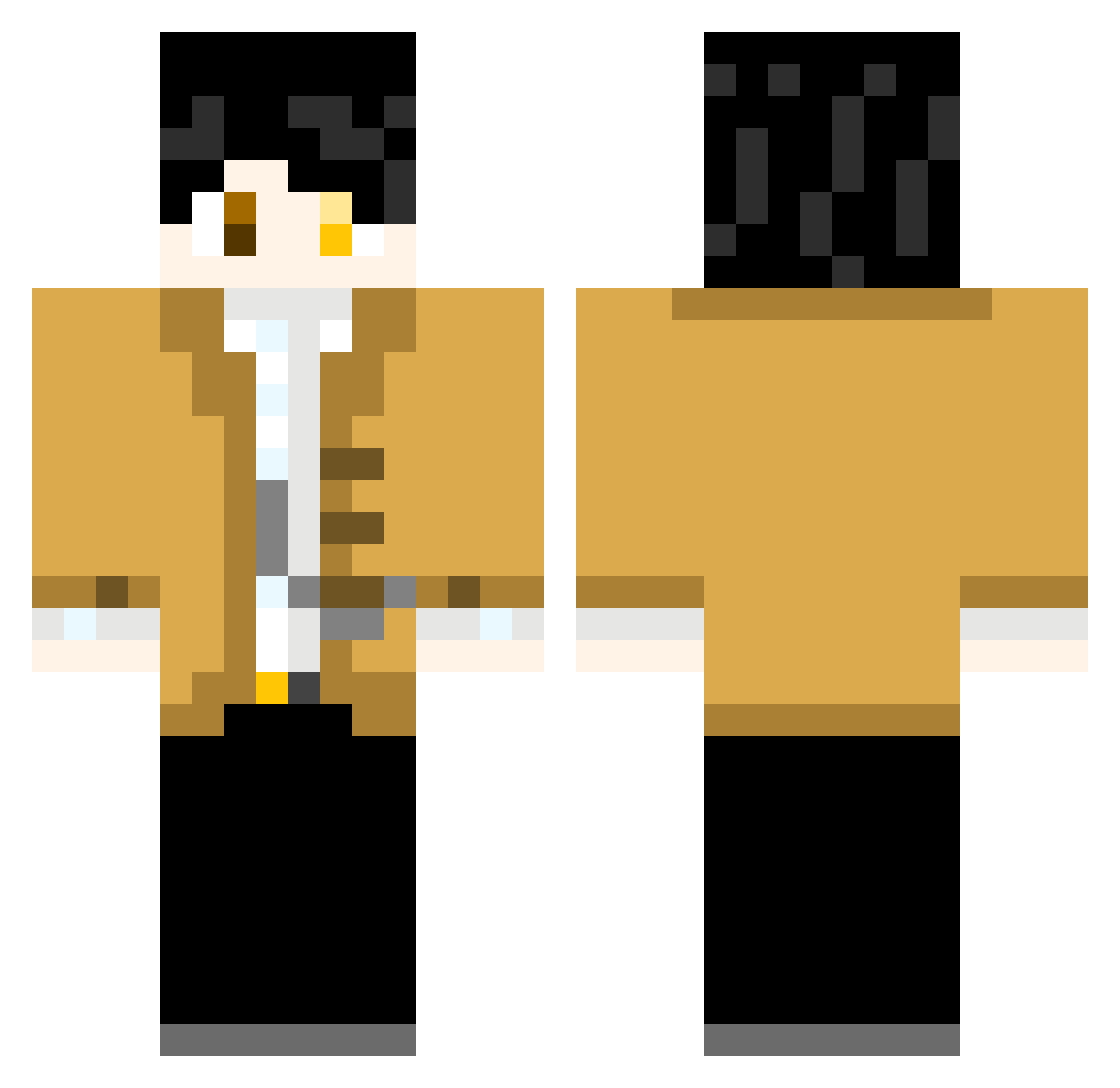 Qinkying Minecraft skin, front and back view