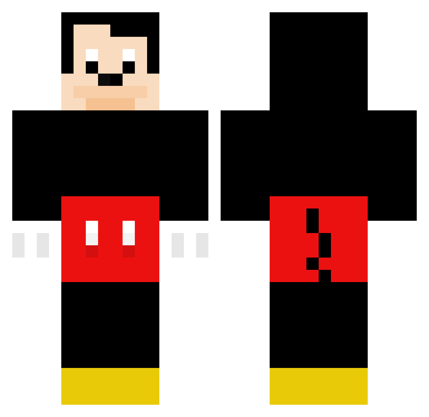 leotdsc Minecraft skin, front and back view