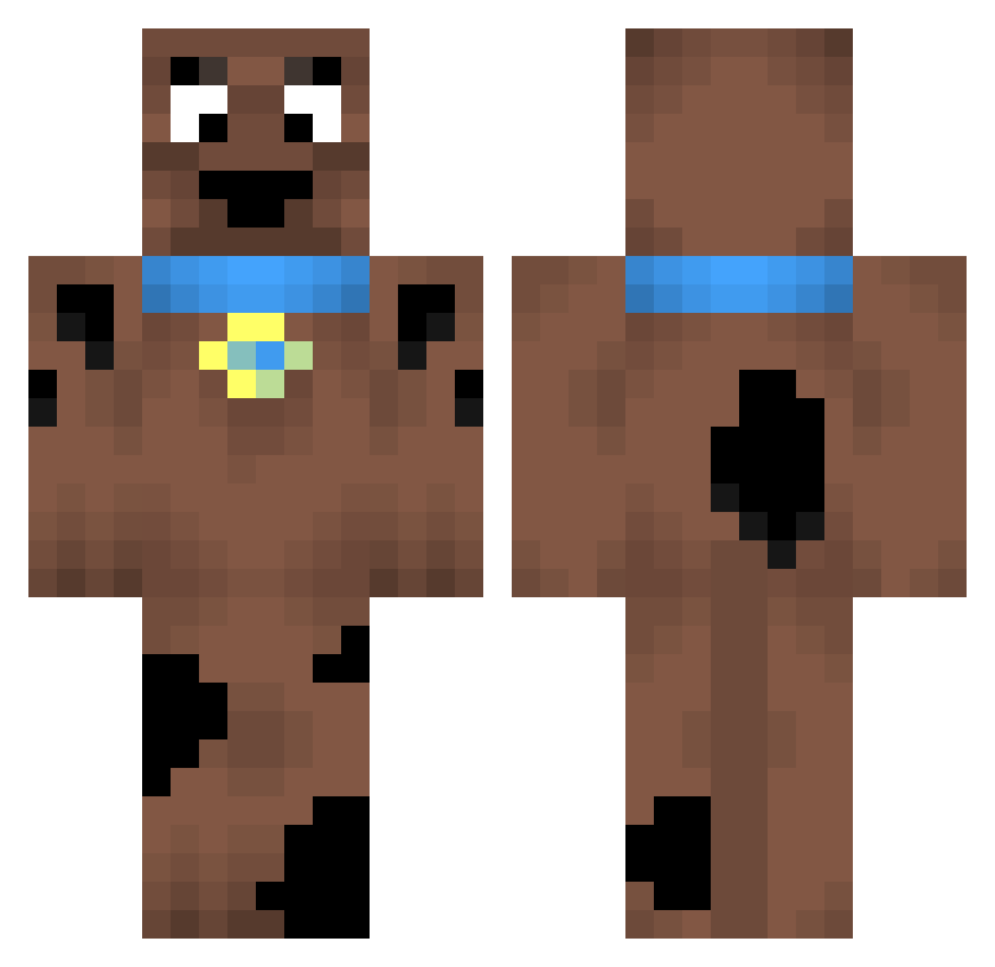 DaneExtrem Minecraft skin, front and back view