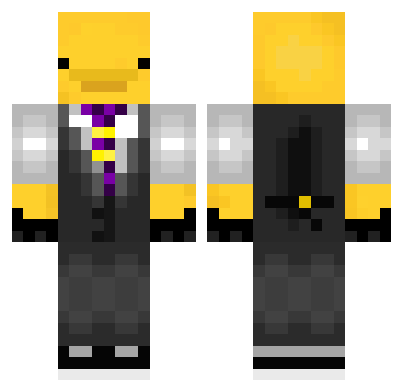 Yukashie_Uchiha Minecraft skin, front and back view