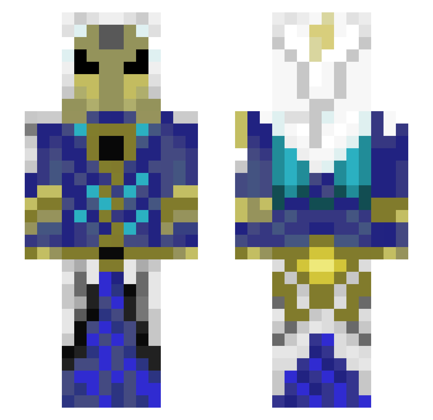 ShinTsuki Minecraft skin, front and back view
