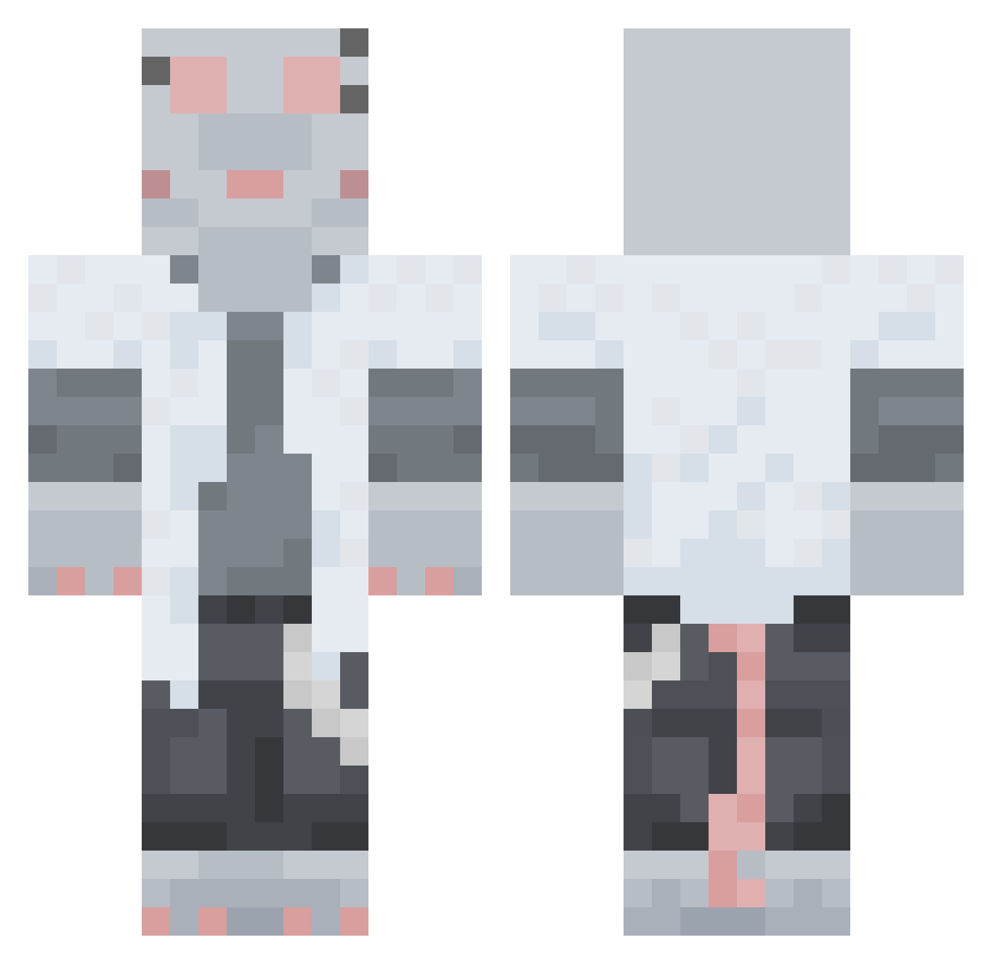 ChamomilEE3 Minecraft skin, front and back view