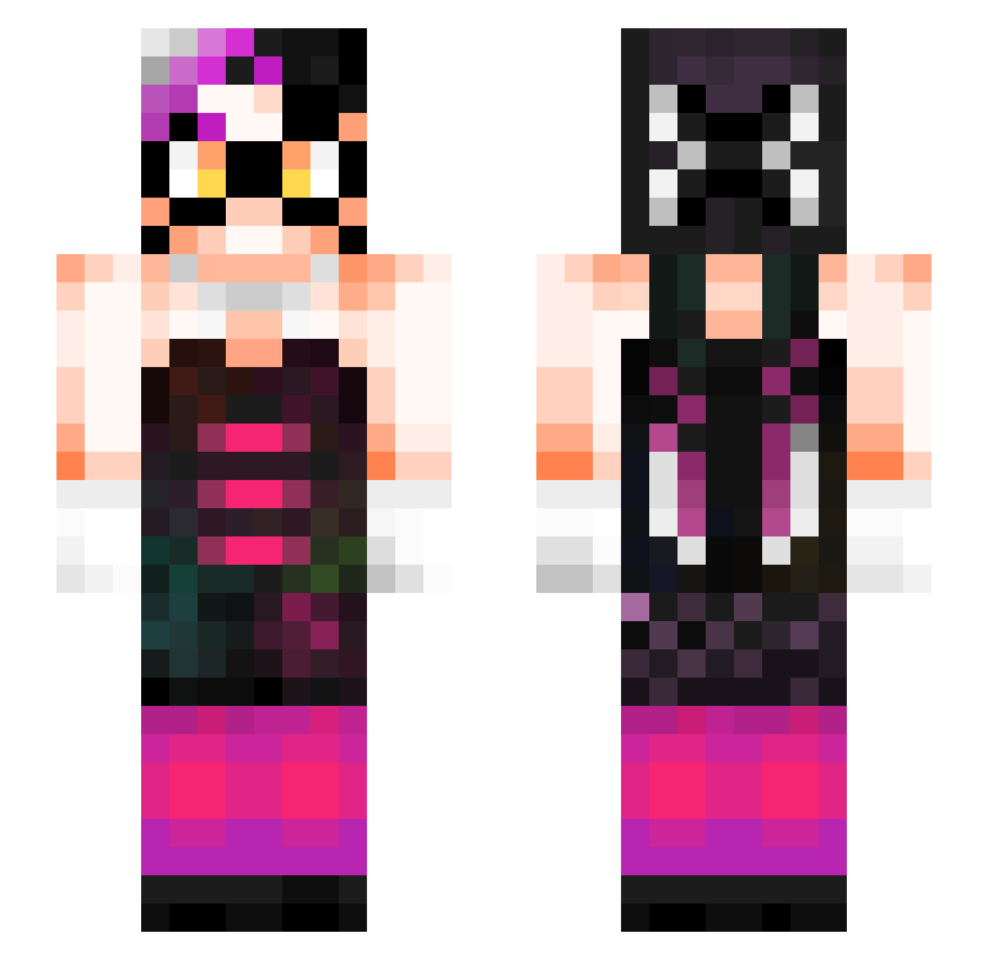 Lias2121 Minecraft skin, front and back view