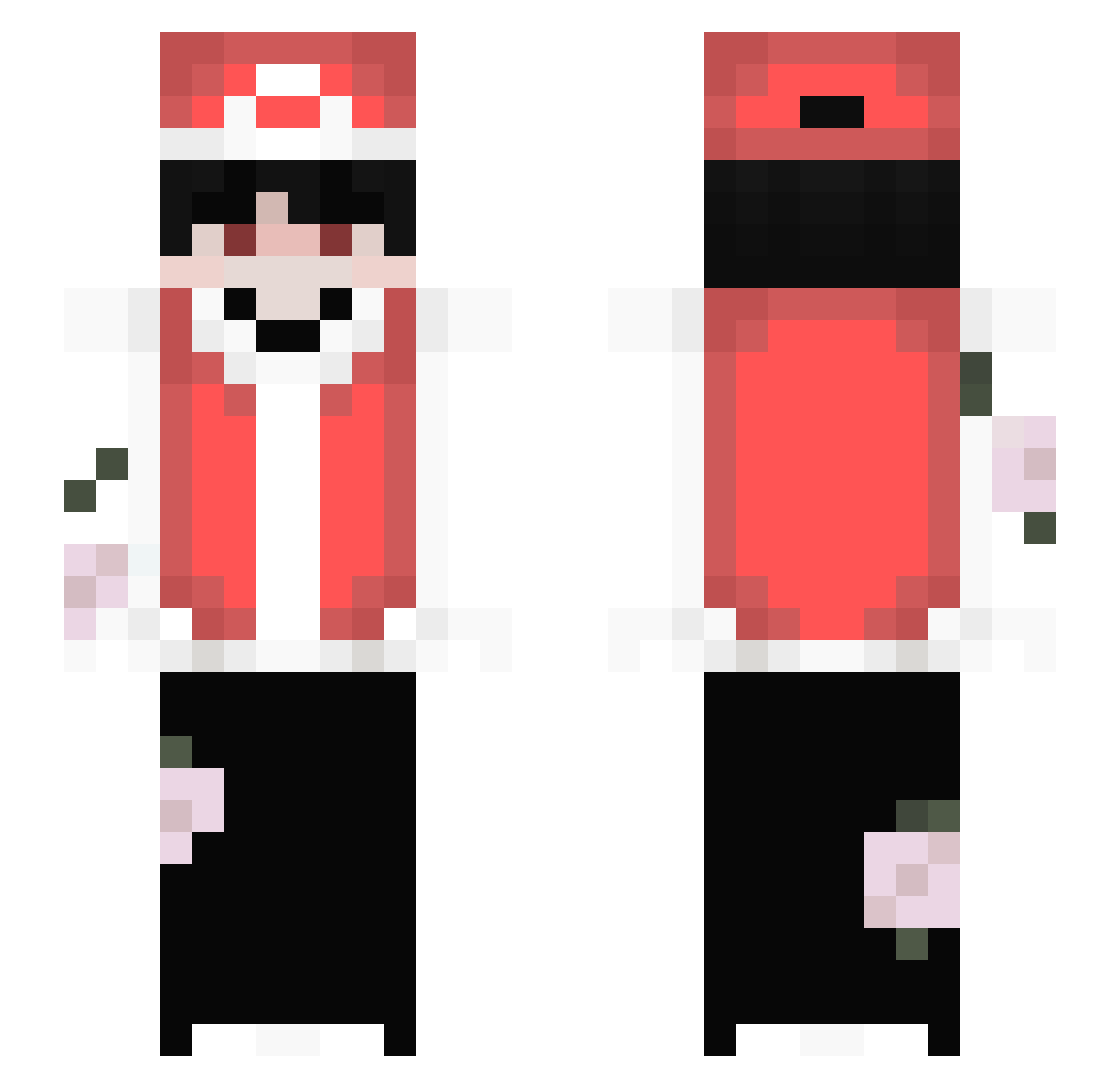 undeny Minecraft skin, front and back view