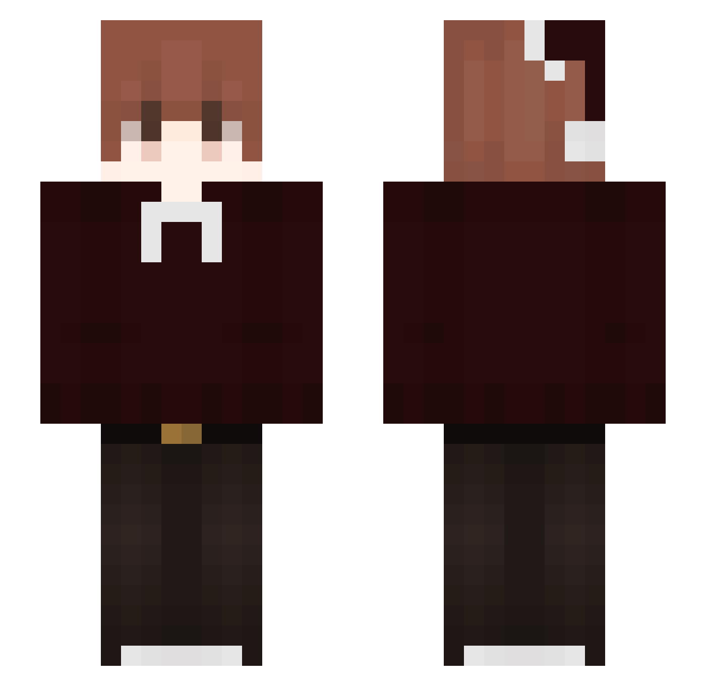 Searce Minecraft skin, front and back view