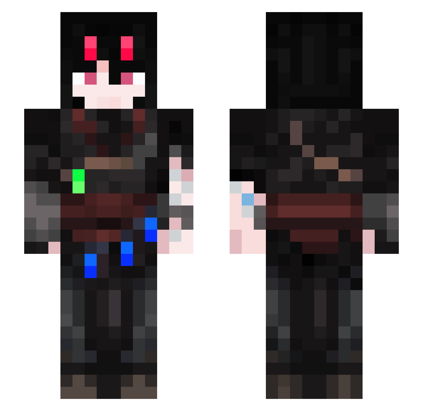 wfm_dirness Minecraft skin, front and back view