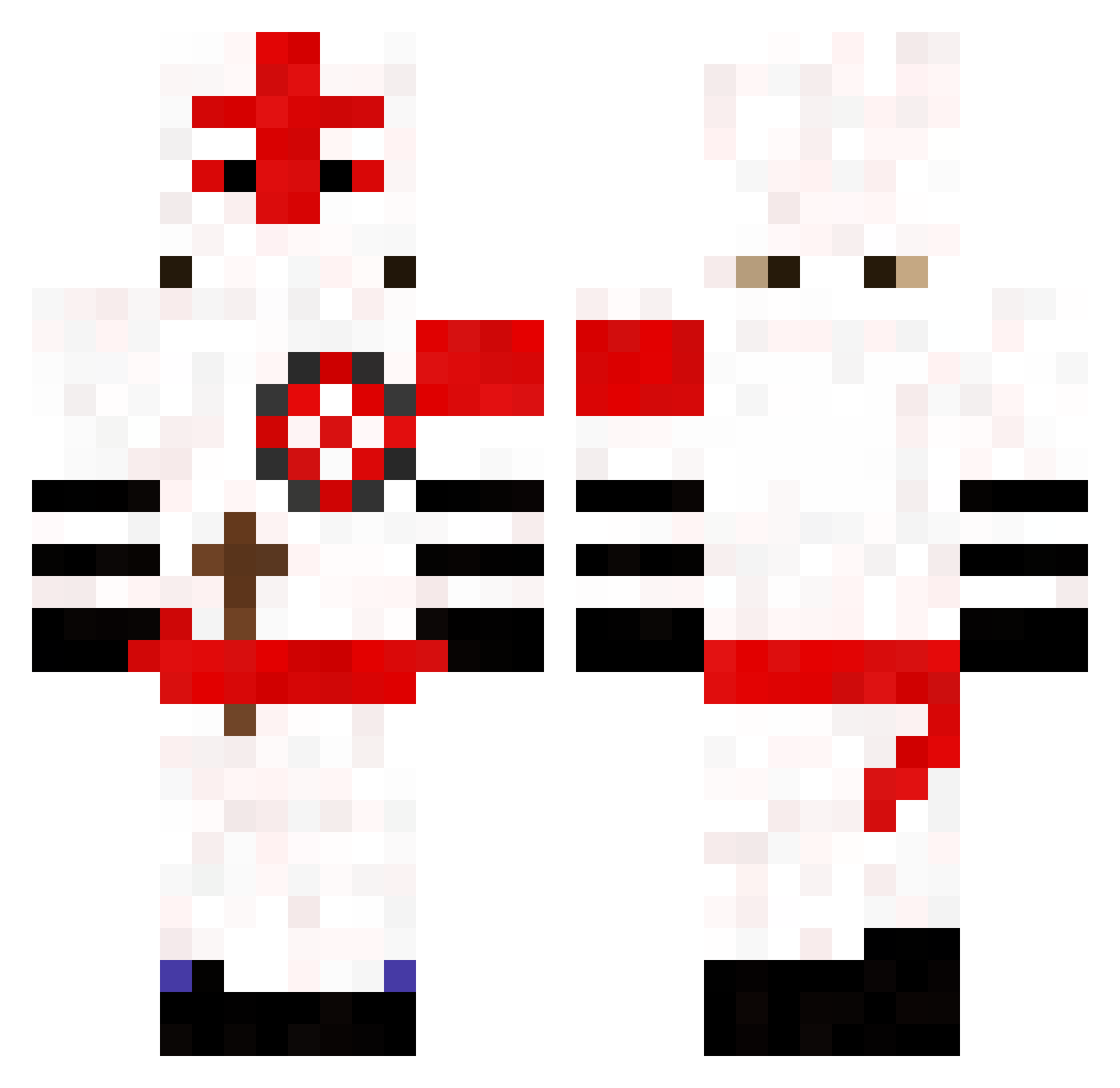 Jeiren Minecraft skin, front and back view