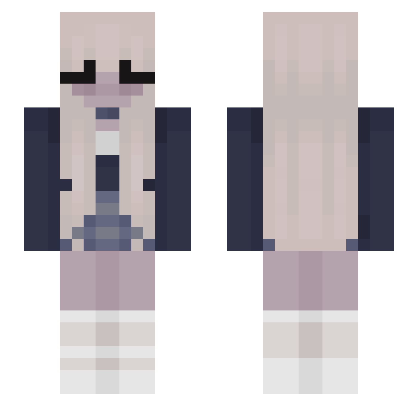 icoffeee Minecraft skin, front and back view