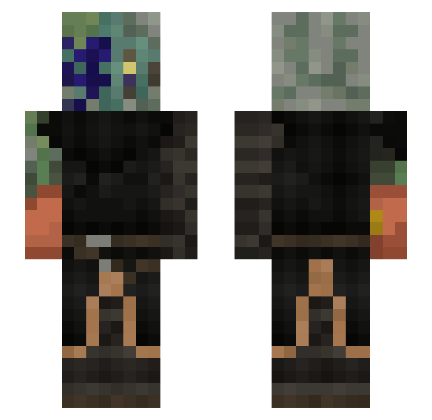 real9mice Minecraft skin, front and back view