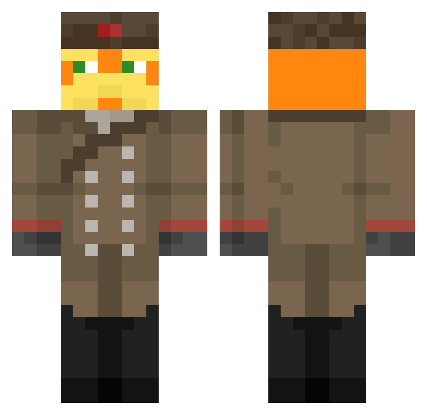 Patriot_oo8 Minecraft skin, front and back view