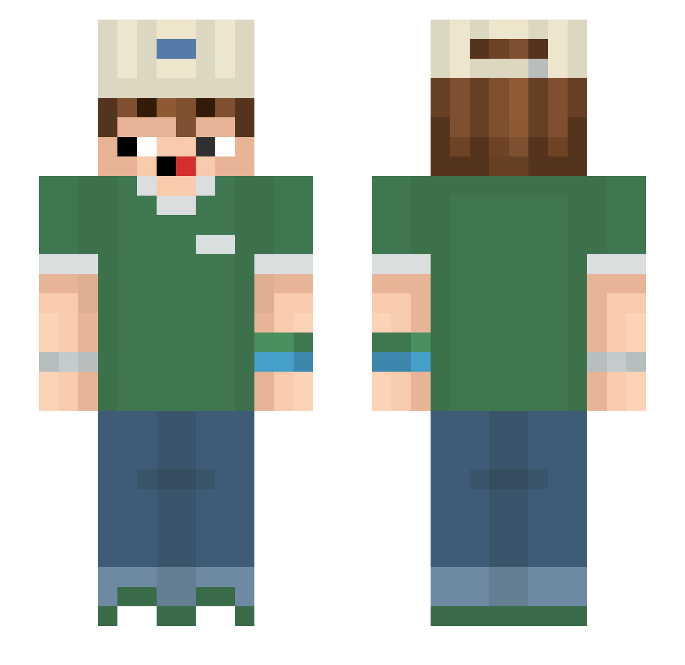 _donsoto Minecraft skin, front and back view