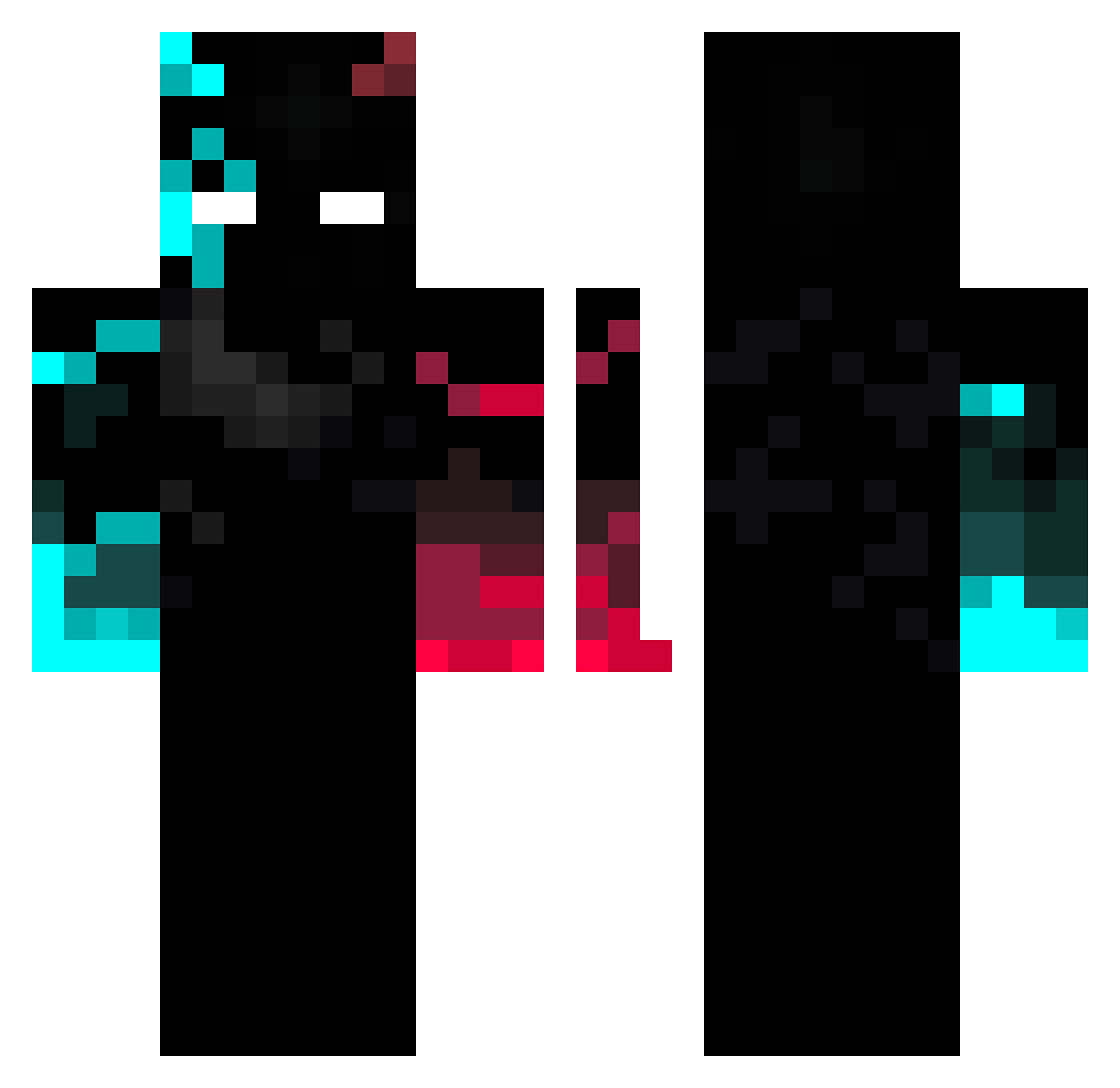 Illegenes Minecraft skin, front and back view