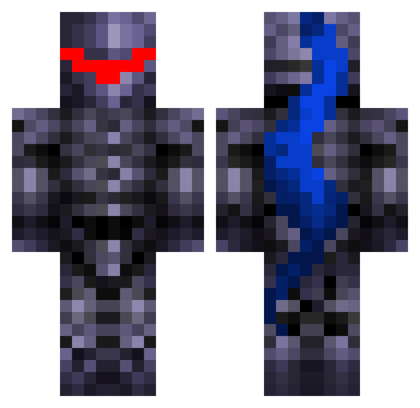 zipdat Minecraft skin, front and back view