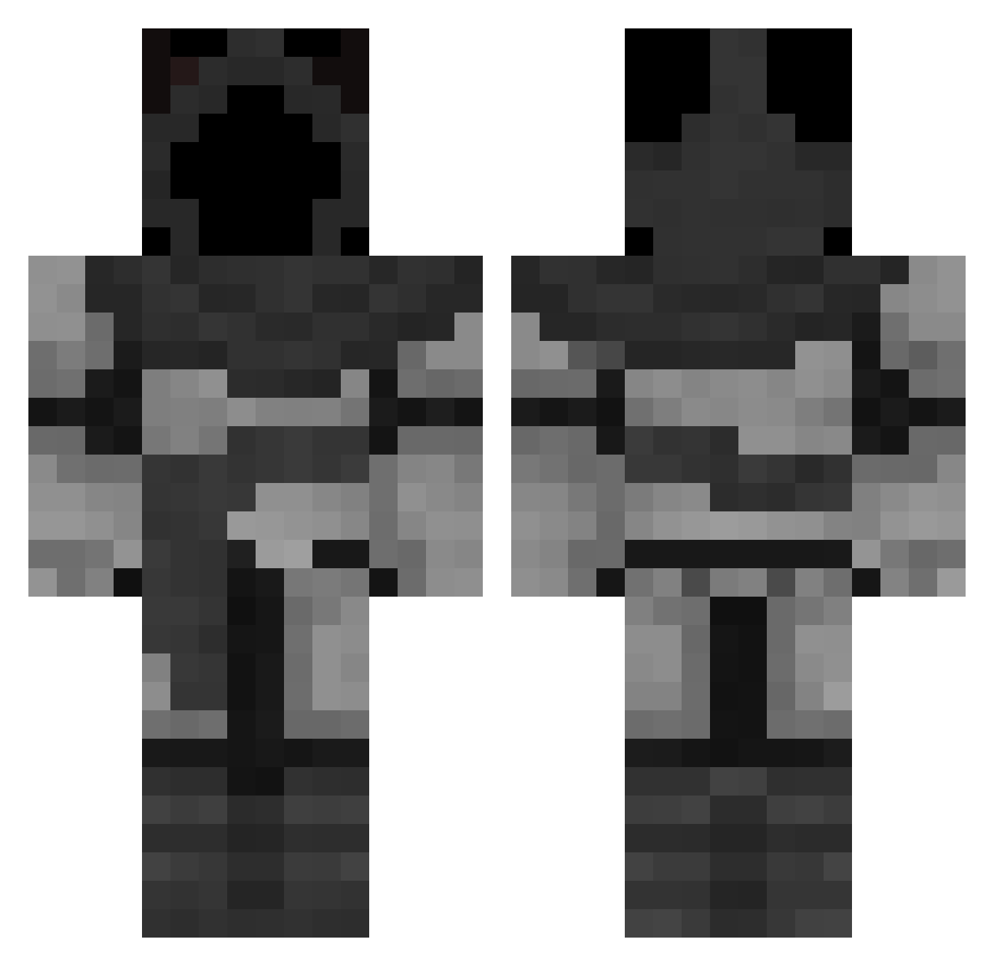 Itz_Extra Minecraft skin, front and back view
