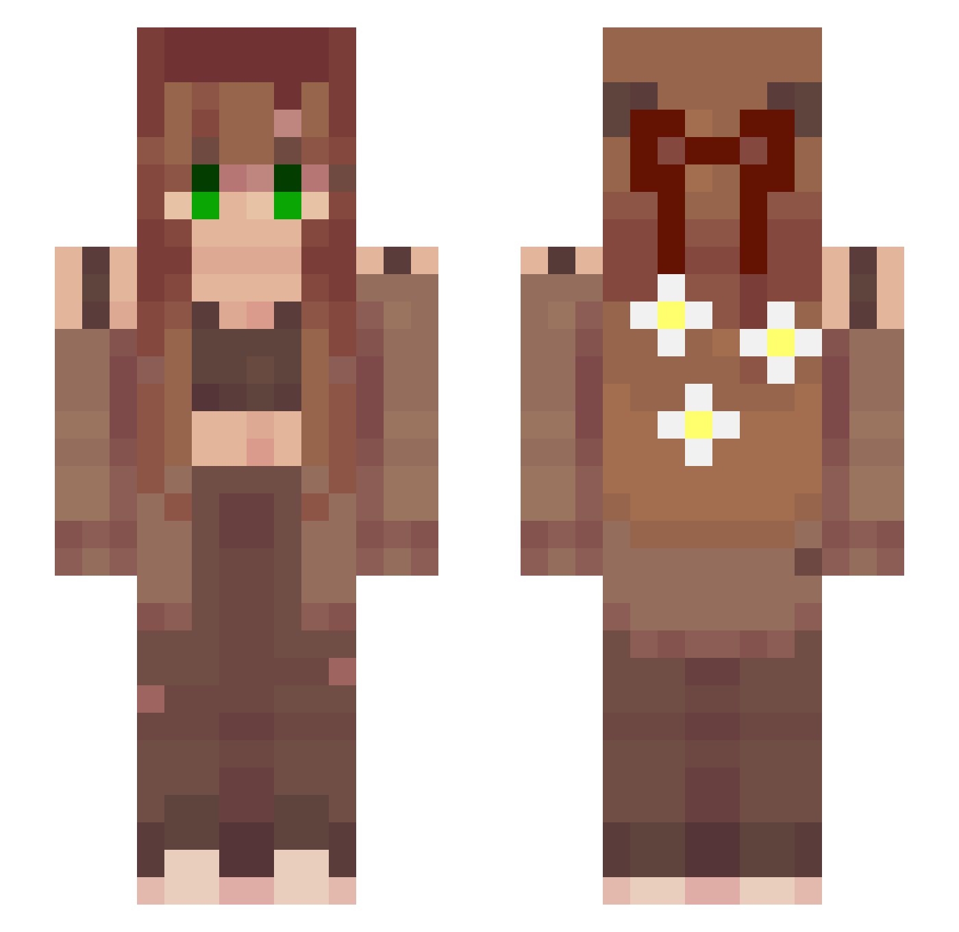 wiewiur07 Minecraft skin, front and back view