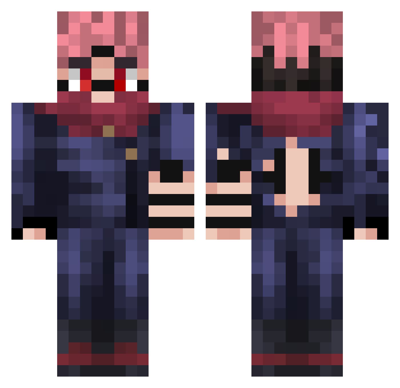 Ohdenisdearly Minecraft skin, front and back view