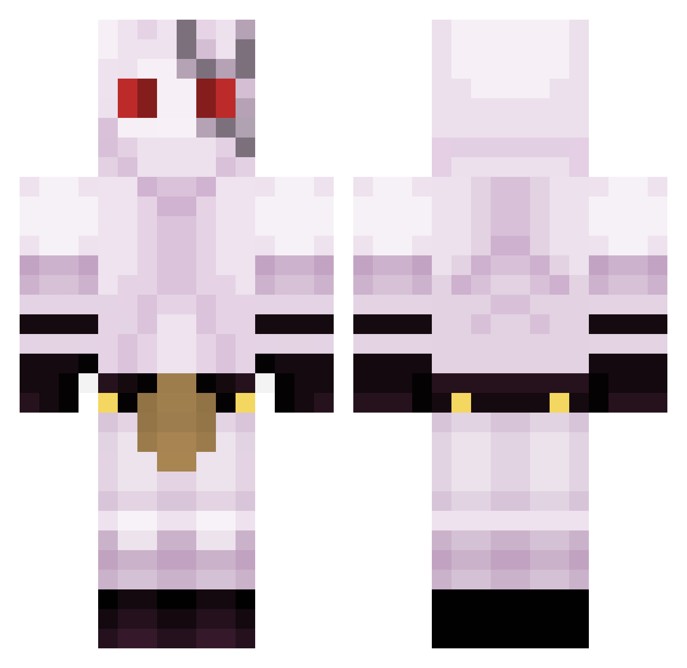 kaeltxwz Minecraft skin, front and back view