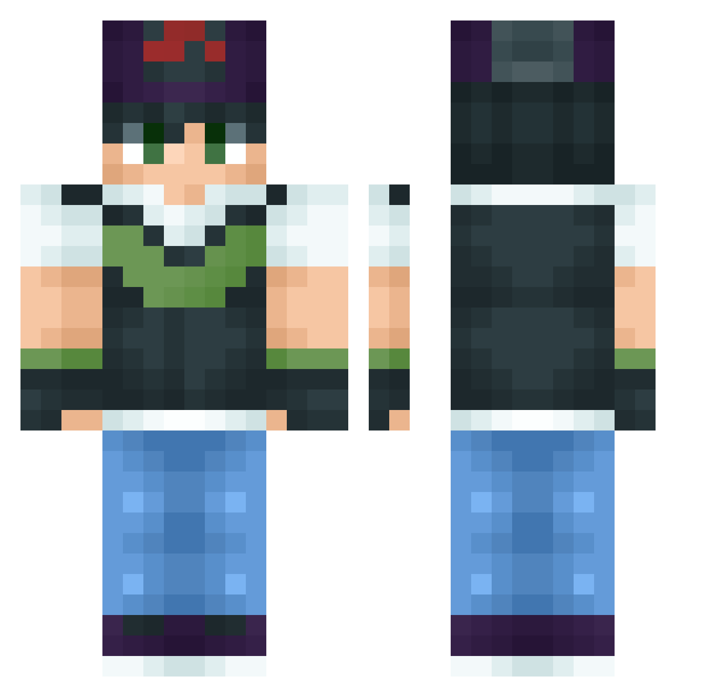 IperMatthew Minecraft skin, front and back view