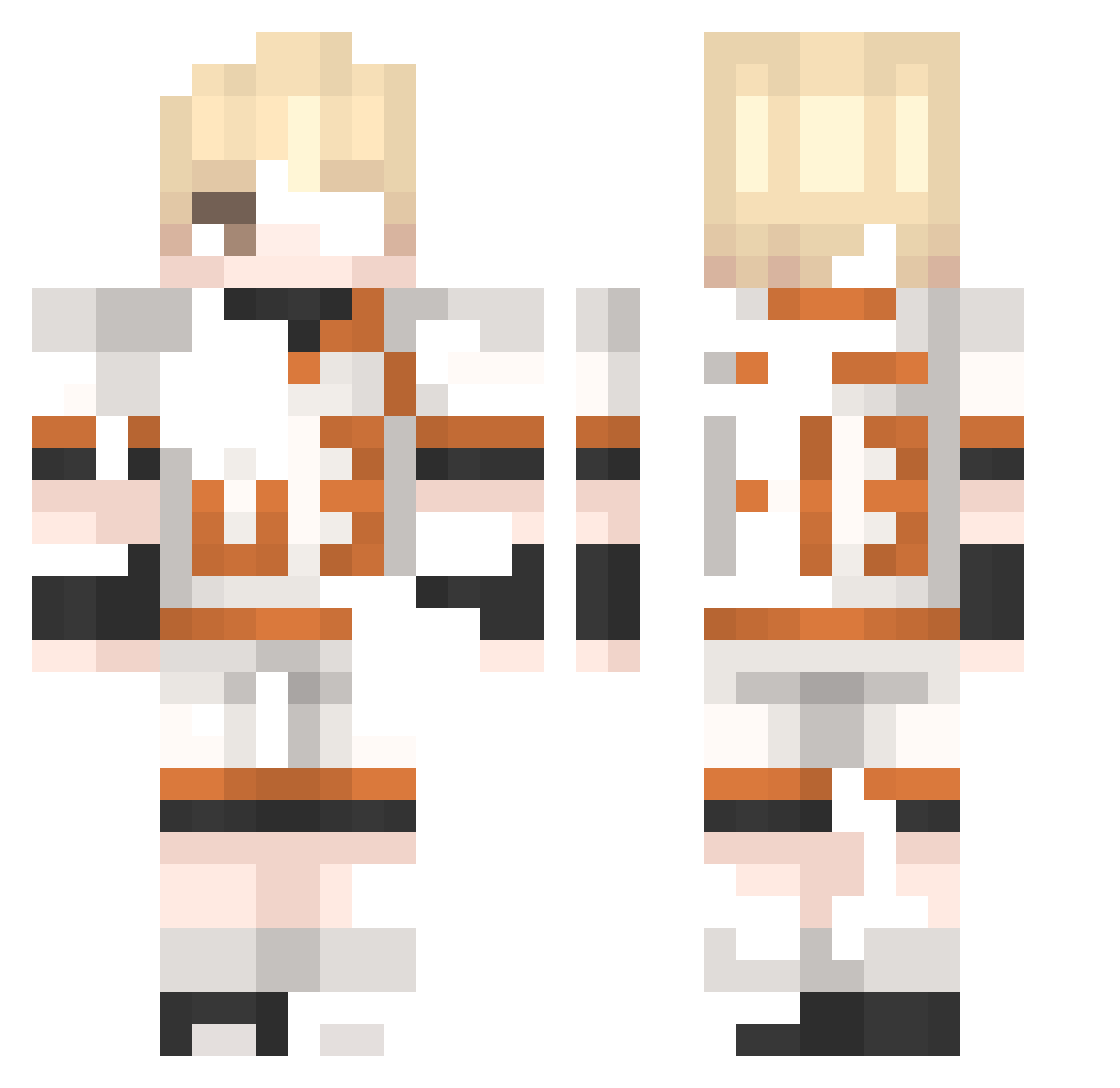 stepa142 Minecraft skin, front and back view
