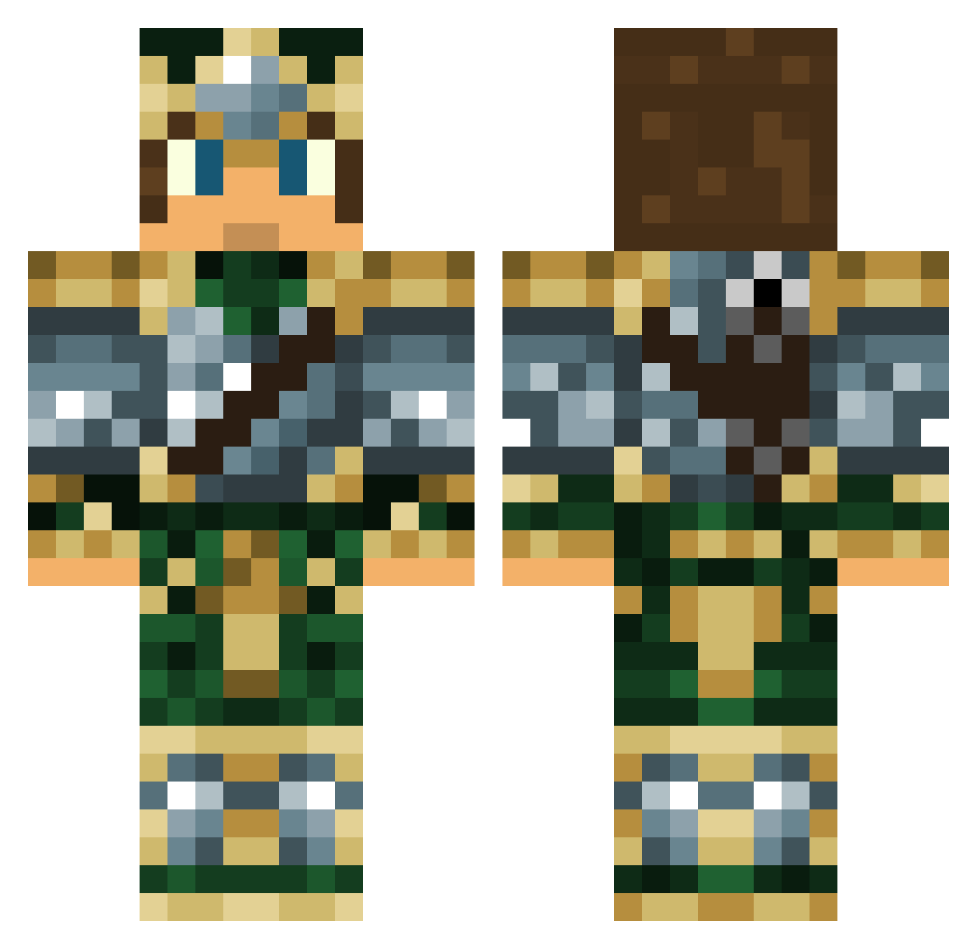 firestormsword Minecraft skin, front and back view