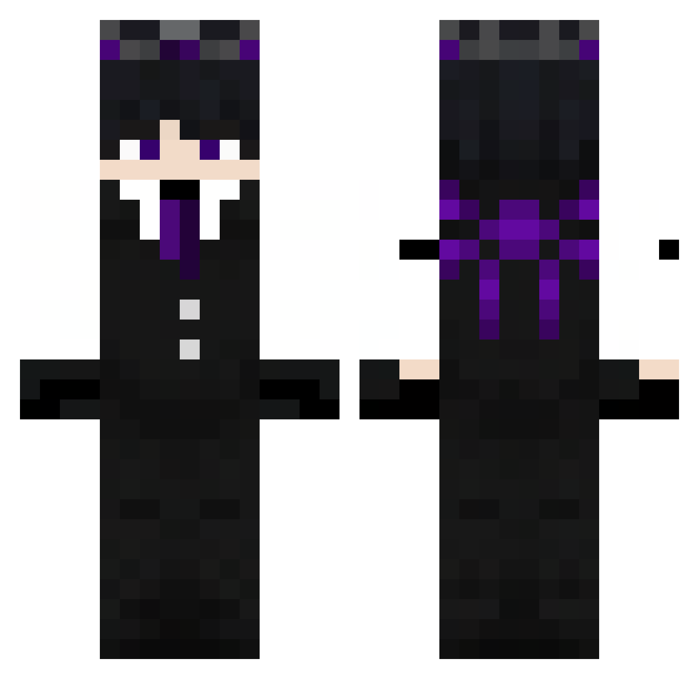AKOISAHIL Minecraft skin, front and back view
