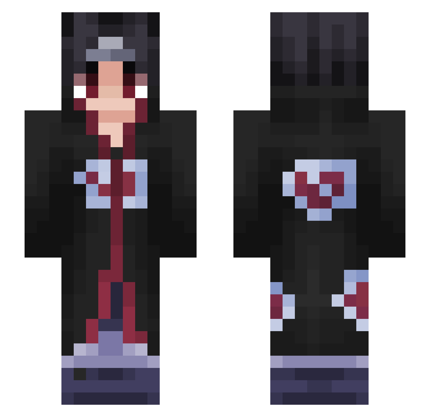 cixen Minecraft skin, front and back view