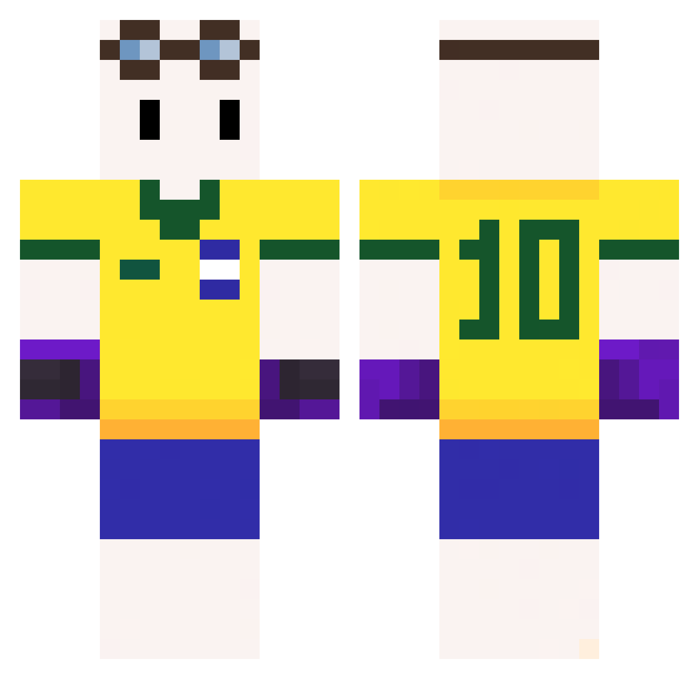 cornisse Minecraft skin, front and back view
