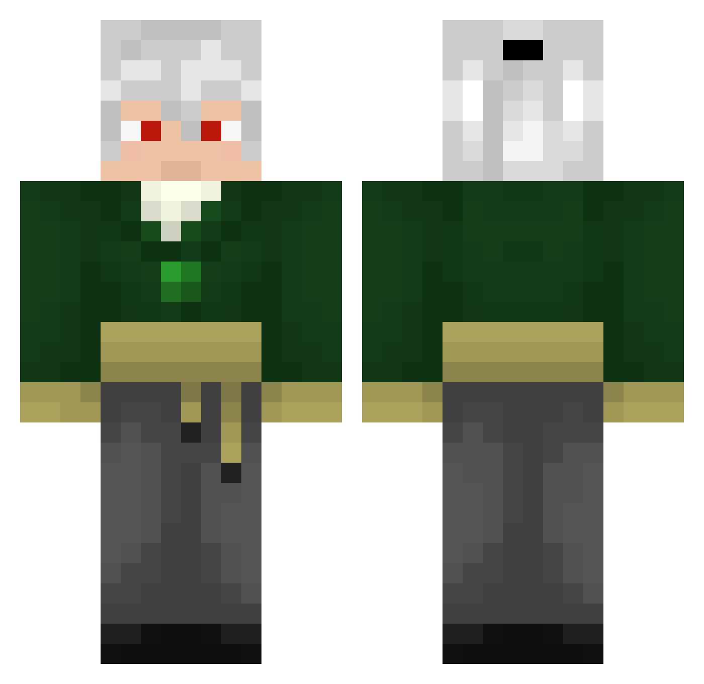 nullgen Minecraft skin, front and back view