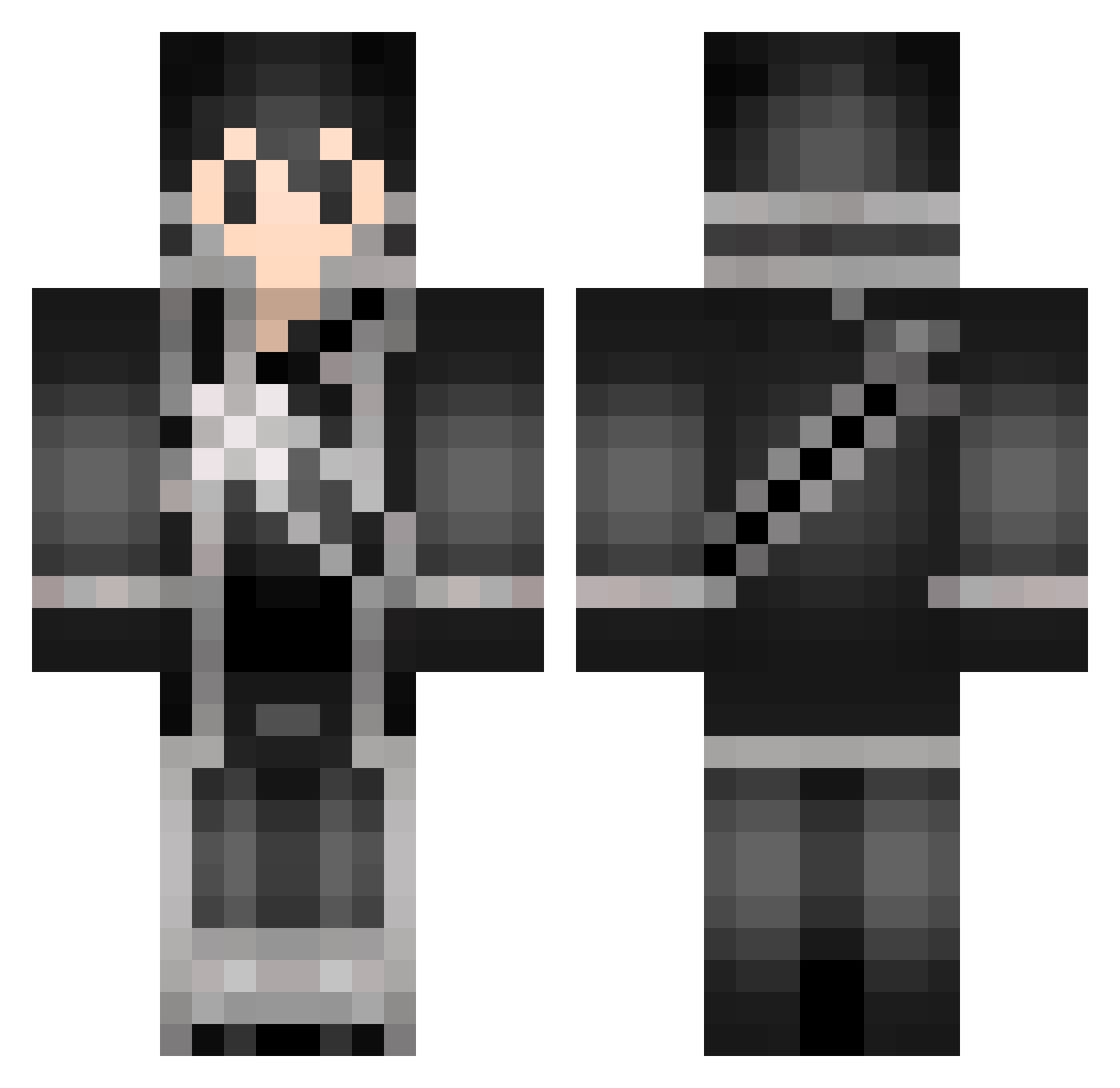 Dracharys Minecraft skin, front and back view