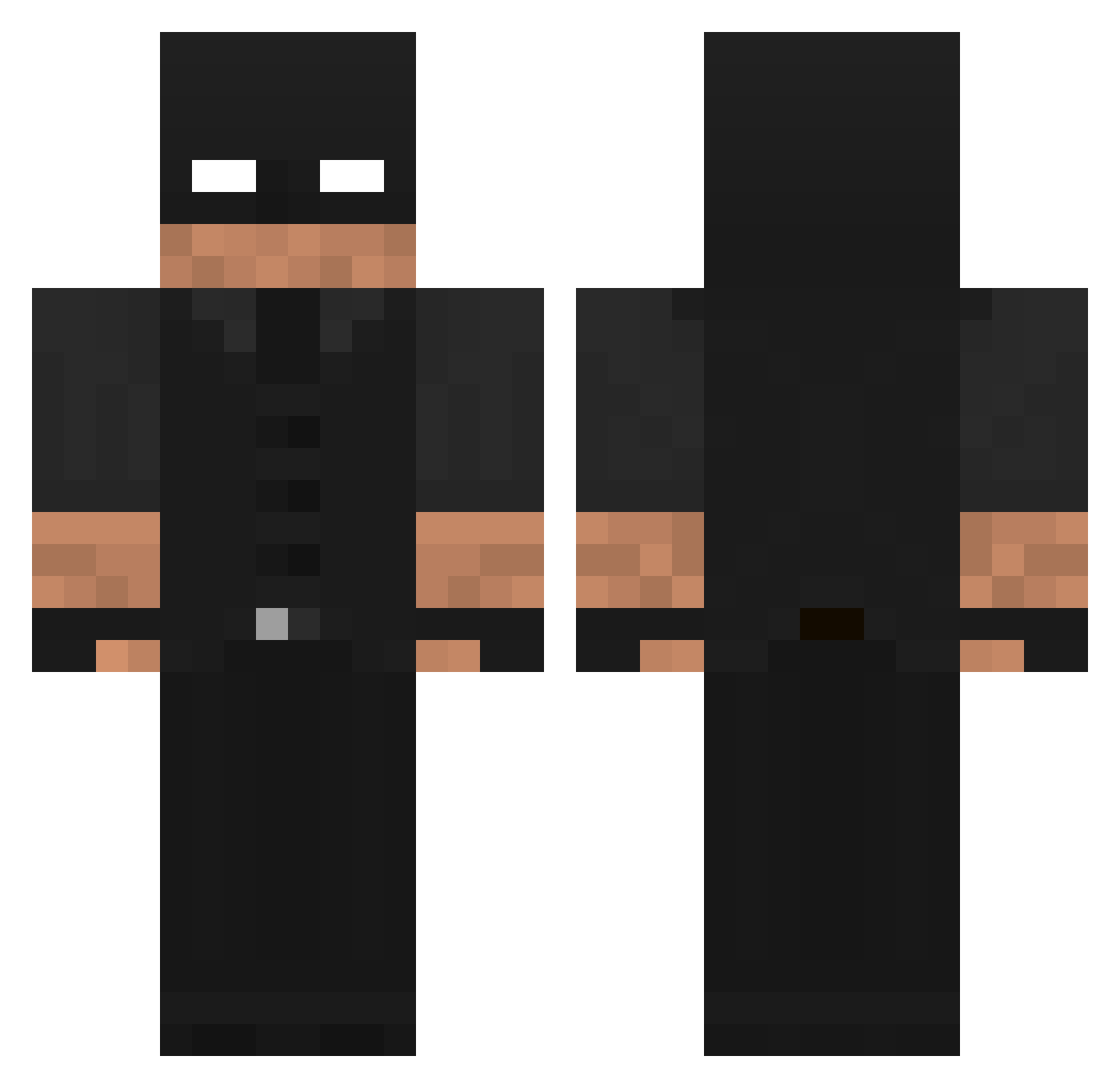 Beyrox Minecraft skin, front and back view