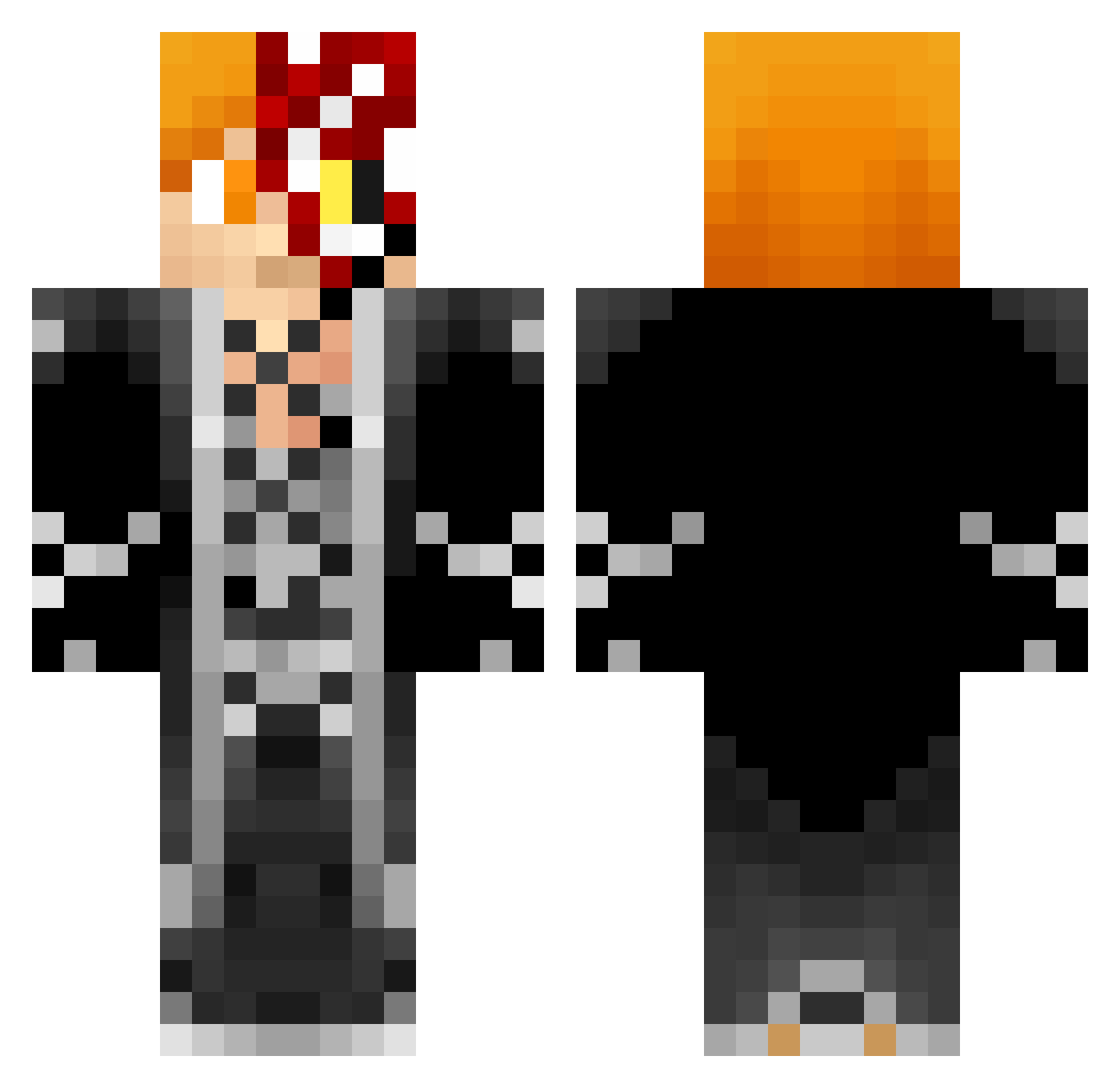Carri16 Minecraft skin, front and back view