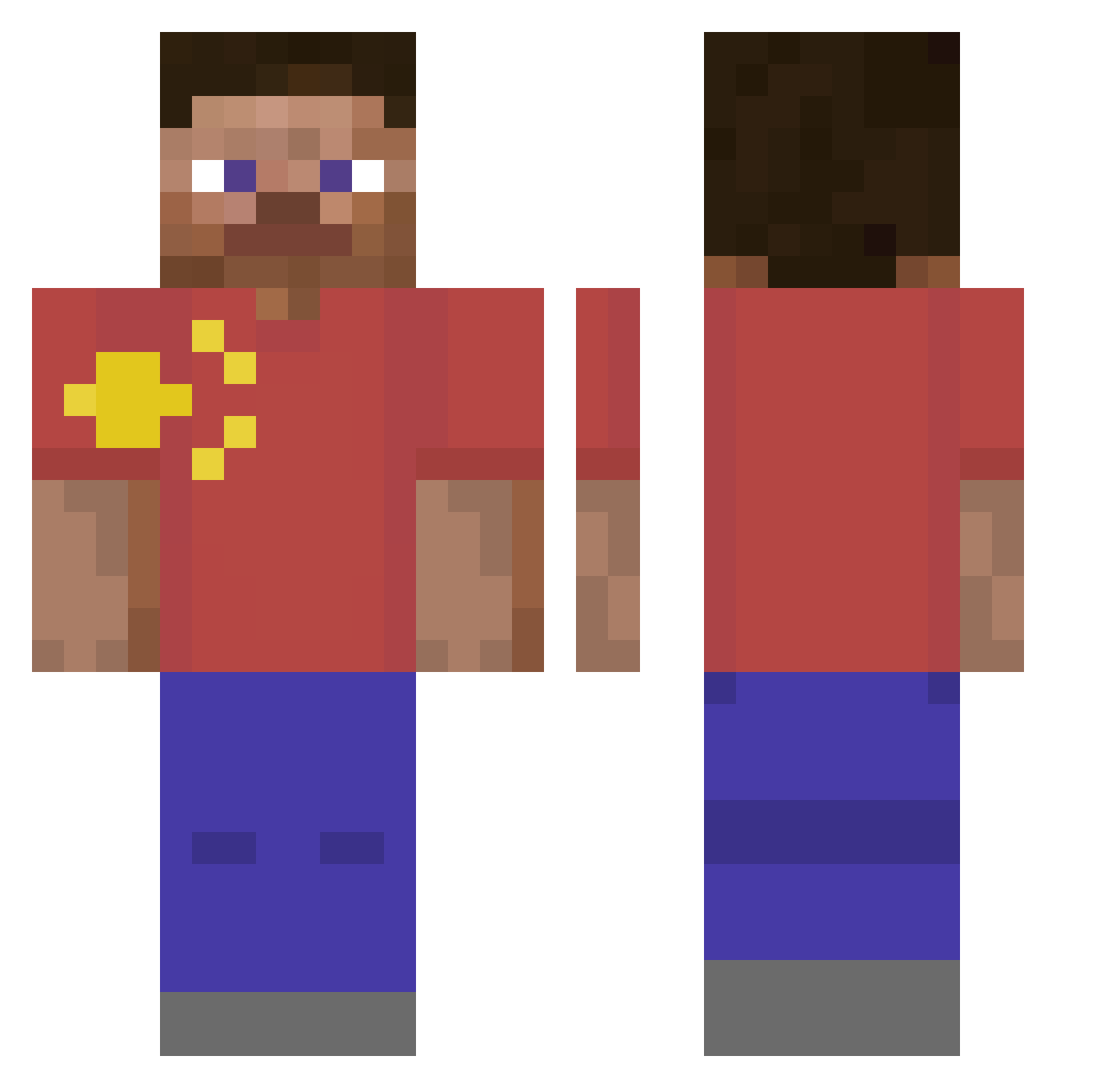 UniversalOtter Minecraft skin, front and back view