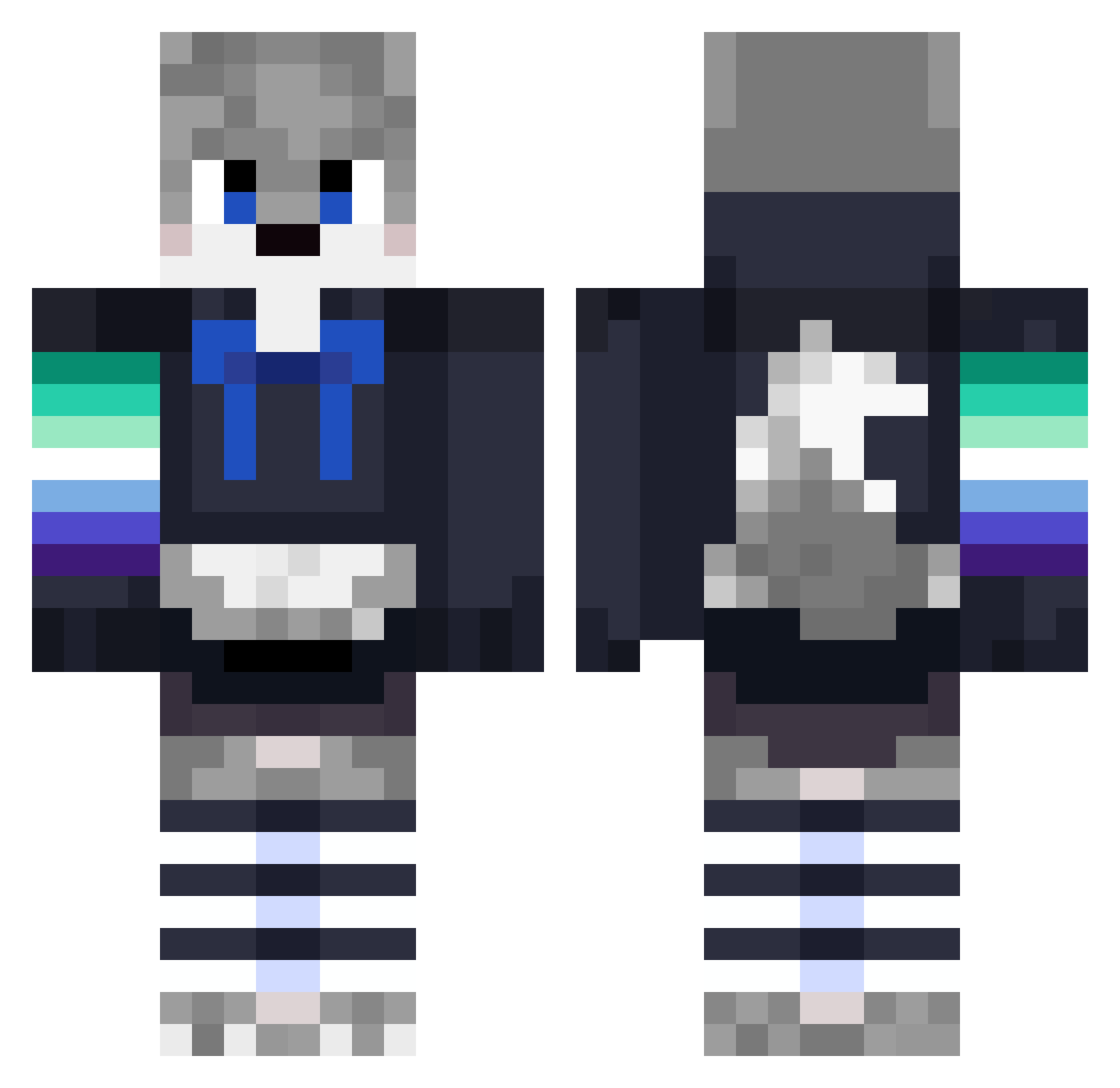 Creepertyp_ Minecraft skin, front and back view