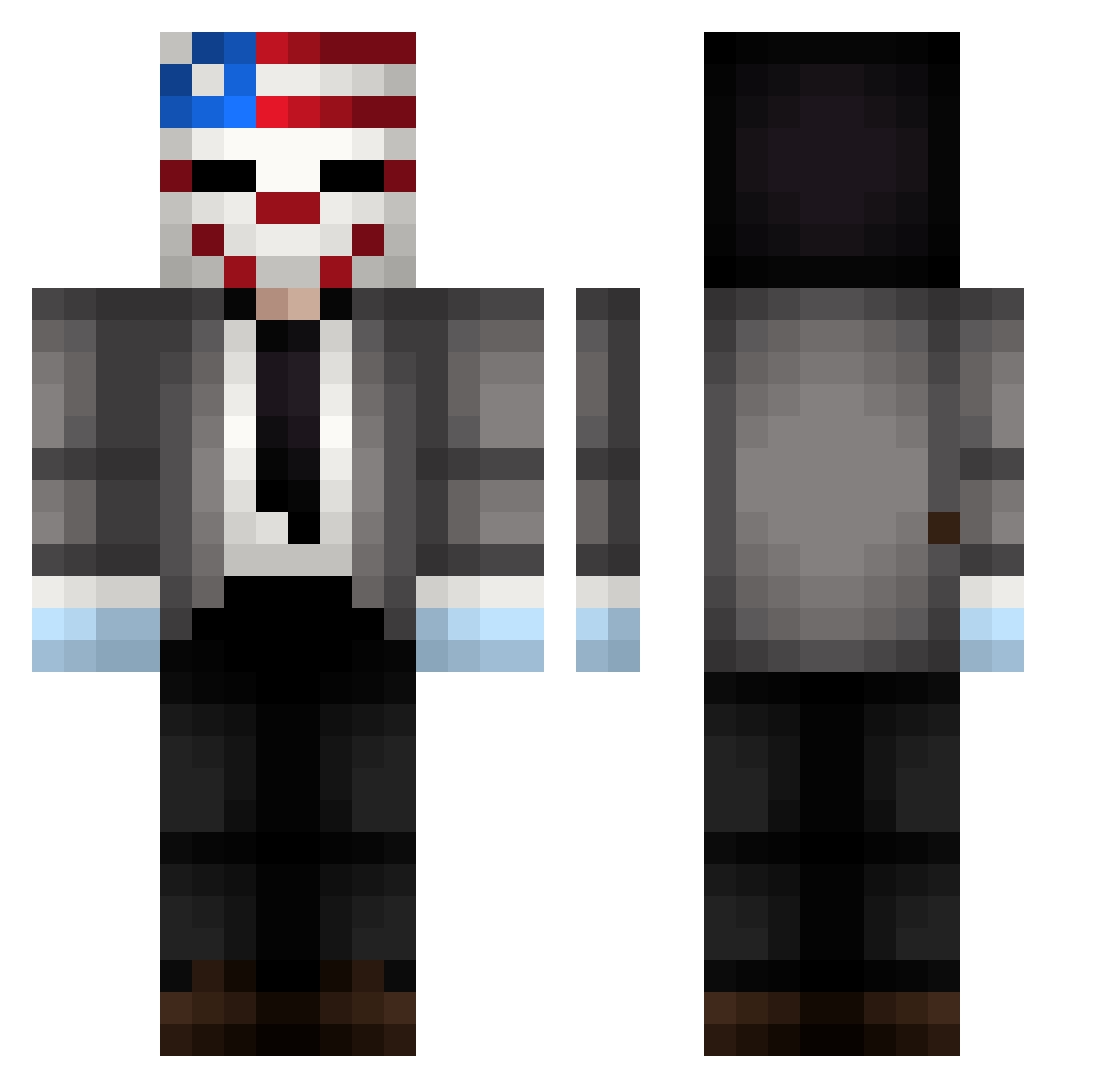 NWOLFF Minecraft skin, front and back view